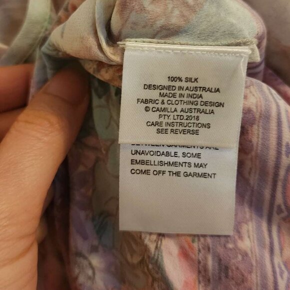 Camilla Electron Libre Back Overlay Top Size Large b177 - Picture 13 of 13